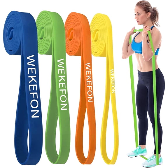 JJEAN-Resistance Bands Set, Pull Up Assist Bands - Stretch Resistance Band - Mobility Band Powerlifting Exercise Bands for Resistance Training, Physical Therapy, Home Workouts