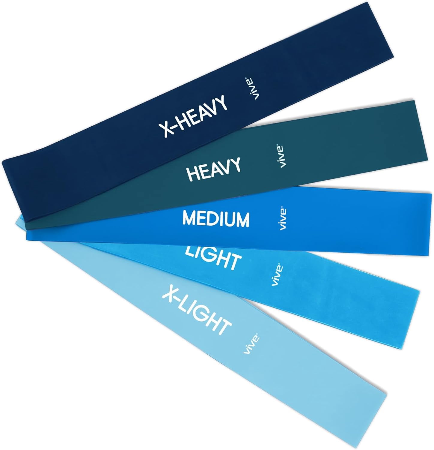 JJEAN-Resistance Bands for Working Out (5 Pack) - Exercise & Workout Resistance Kit - Stretch, Elastic Loop Bands for Physical Therapy, Pilates, Yoga & Gym, for Men & Women