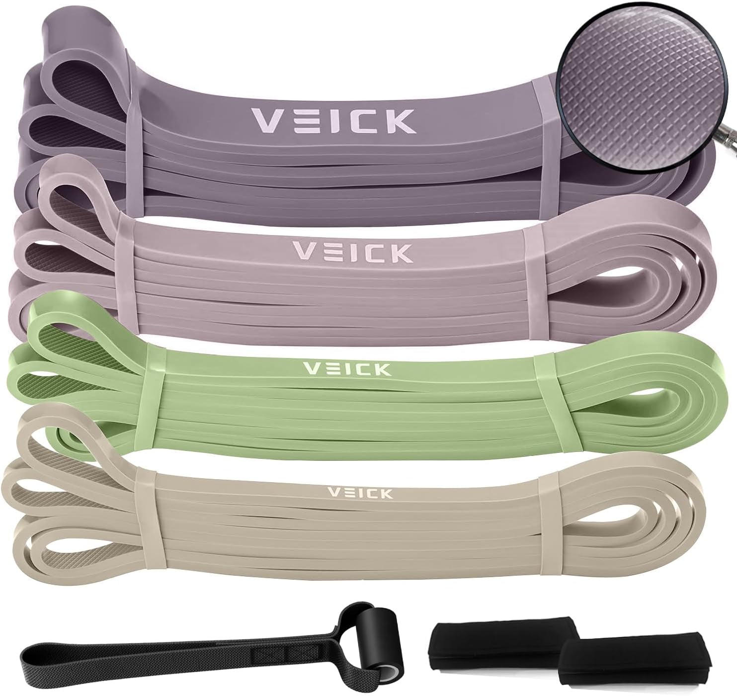 JJEAN-Resistance Bands for Working Out, Exercise Bands, Workout Bands, Pull Up Assistance Bands, Long Heavy Stretch Bands Set for Men Women, Power Weight Gym at Home Fitness Equipment