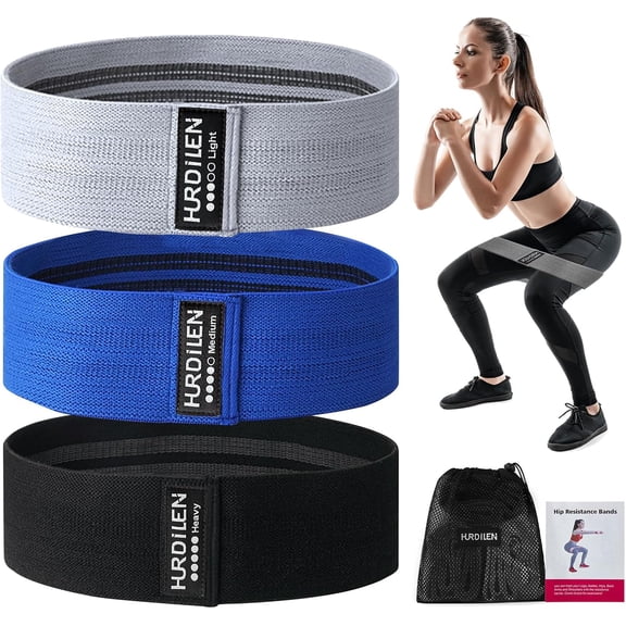 JJEAN-Resistance Bands for Working Out, Exercise Workout Bands for Women & Men, 3 Levels Elastic Stretch Bands for Exercise with Carry Bag for Physical Therapy, Home Fitness, Strength Training, Yoga