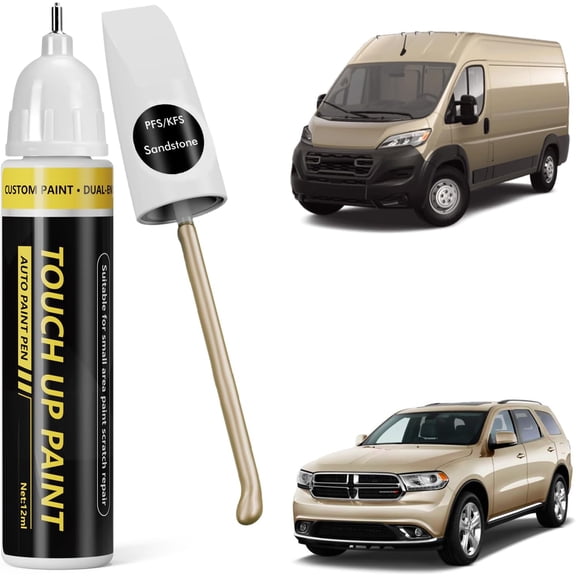 JJEAN-(Sandstone (PFS/KFS) Car Touch Up Paint for Dodge Ram, Car Paint Scratch Repair Kit, Quick & Easy Solution to Repair, 2 in 1 Scratch Remover Pen With Color-Matched