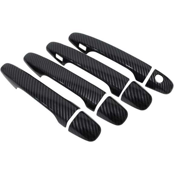 JJEAN-Set of 4 Front Rear Driver and Right Passenger Side Carbon Fiber Print Exterior Door Handle Covers for Subaru Legacy/Outback 15-25, Levorg 15-19, Forester 13-18, XV Crosstrek 13-17, WRX 15-21