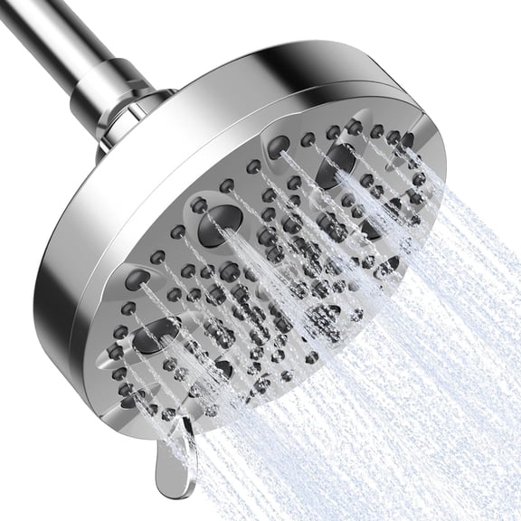 JJEAN-Shower Head, High Pressure Shower Head with Pause Mode, 9 Mode Fixed Showerheads for Strong Water Flow & Relaxing Shower Experience, Chrome