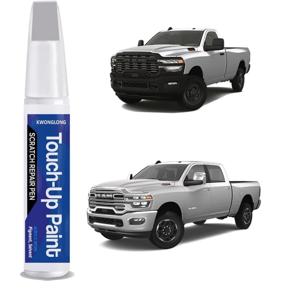 JJEAN-Silver Zynith Metallic PSE/SSE Touch Up Paint Compatible with RAM 1500/2500/3500 Longhorn, 2-in-1 Car Paint Scratch Repair Kit, Quick & Easy Solution to Repair