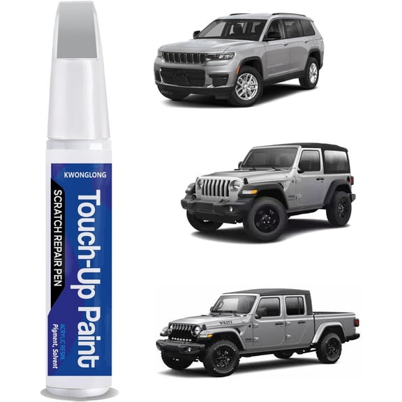 JJEAN-Silver Zynith PSE/SSE Touchup Paint Compatible with Jeep Renegade Compass, 2-in-1 Scratch Repair Pen Exact Color Match, Car Scratch Repair Pen