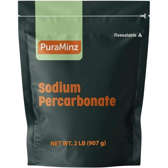 JJEAN-Sodium Percarbonate - 2 Pounds - Pure Oxygen Bleach Powder. Color Safe Stain & Grime Remover, Multi-Use Cleaner for Home & Laundry - Packed in Durable Resealable Packaging.