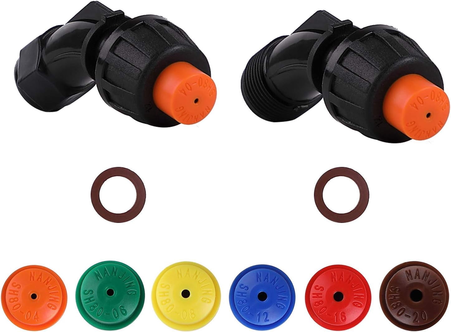 JJEAN-Sprayer Nozzle Tips, 6 Types of Hollow Cone Nozzle, Adjustable ...