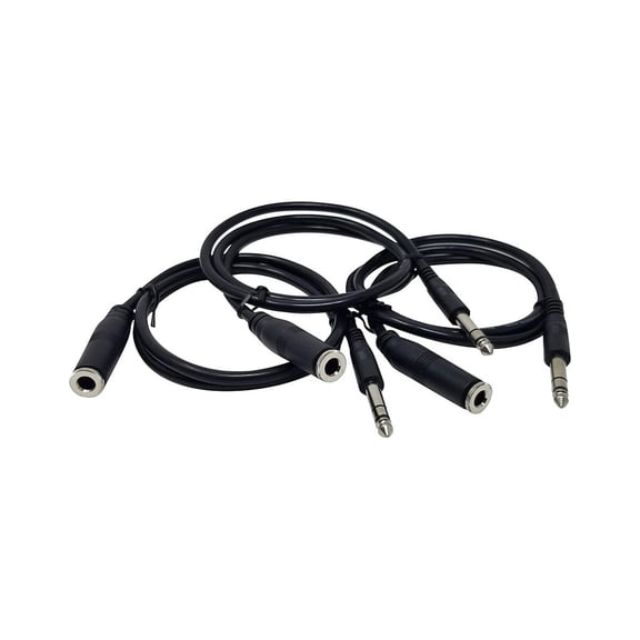 JJEAN-Store 3 Pack 3 Foot 1/4 Inch Stereo Headphone Extension Cables