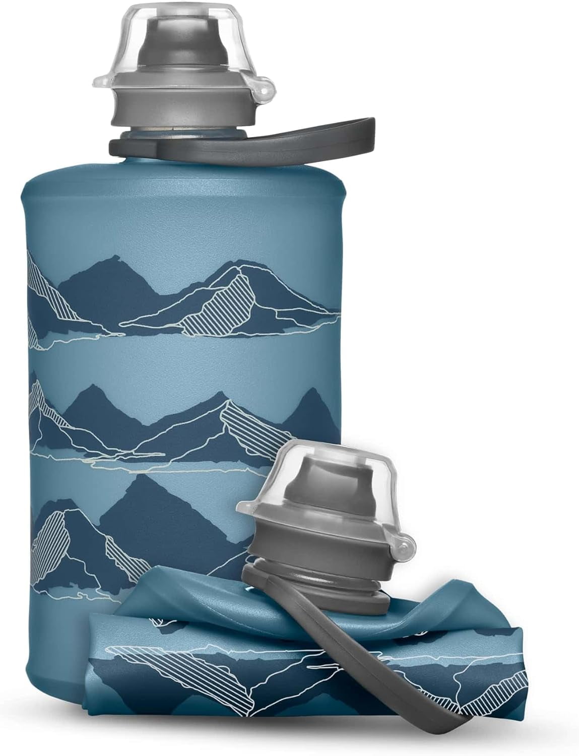 JJEAN-Stow Collapsible Water Bottle – 350ml, 500ml, 1L – Ultralight, Leak-Proof, BPA-Free, Filter Compatible Travel & Hiking Flask