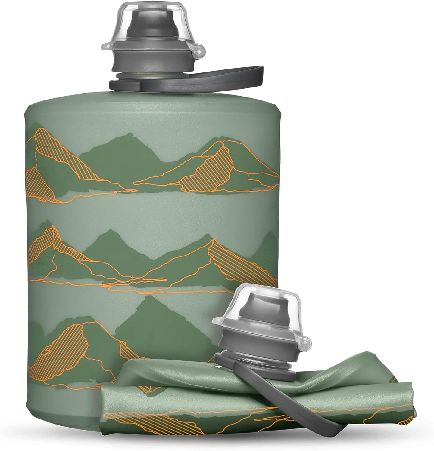 JJEAN-Stow Collapsible Water Bottle – 350ml, 500ml, 1L – Ultralight, Leak-Proof, BPA-Free, Filter Compatible Travel & Hiking Flask