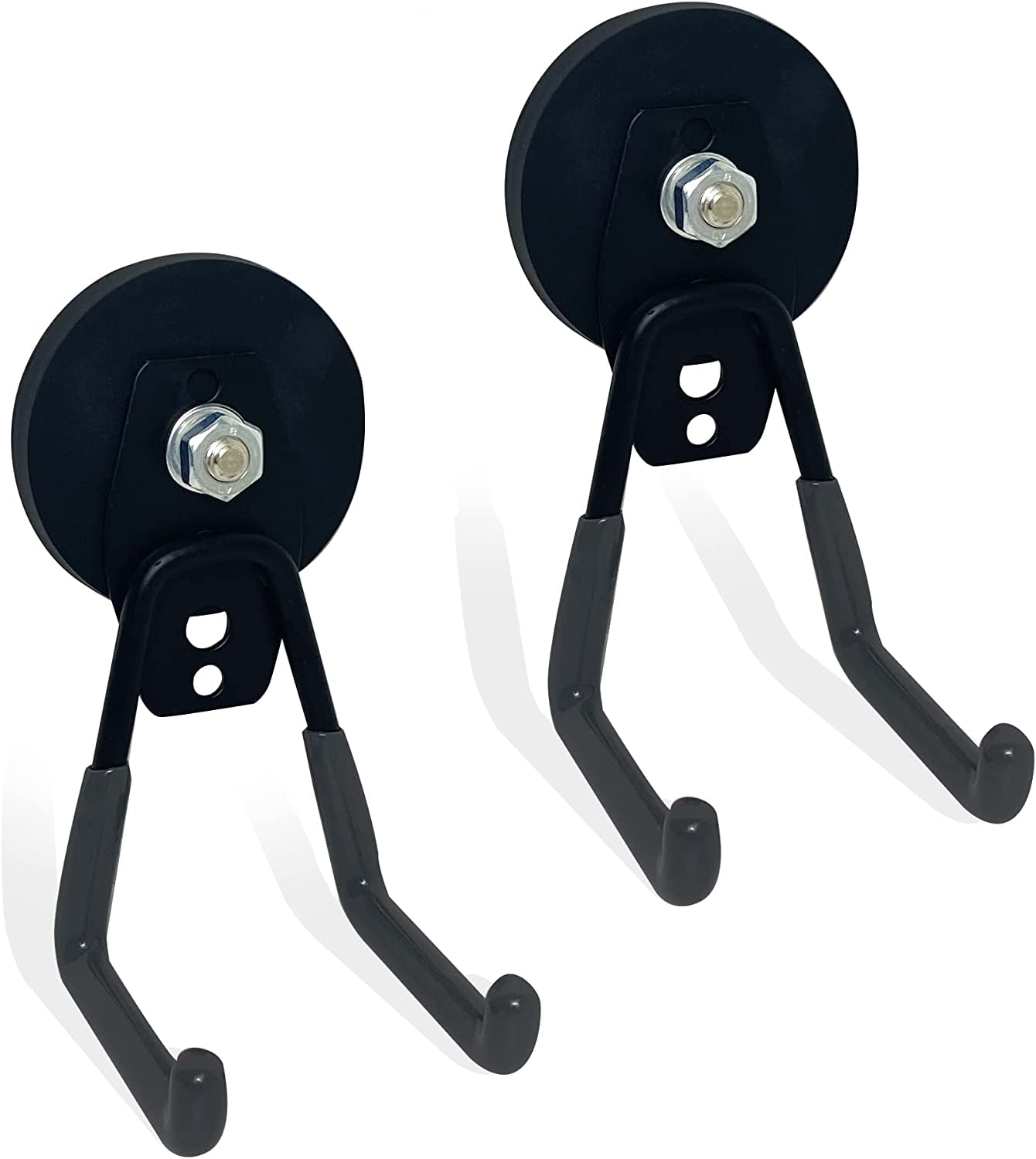 JJEAN-Strong Magnetic Hooks, 22Lbs Garage Magnet Hooks Utility Hooks Heavy Duty for Hanging Yard Tools Extension Hose Power Tools Workshop Organization Outdoor Indoor