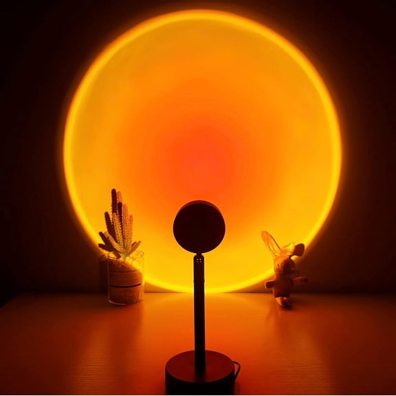 JJEAN-Sunset Lamp, Projector Sunset Light 180 Degree Rotation Projection LED Night Light for Photography, Selfie, Home and Bedroom Decor (Sunset Red)