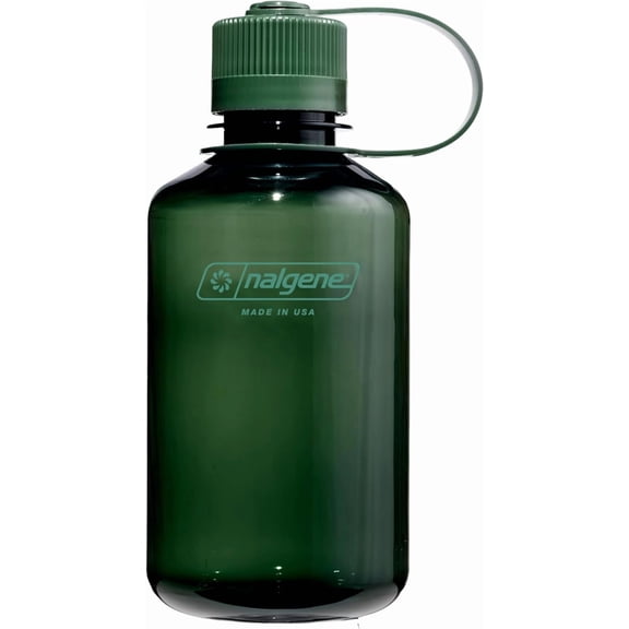 JJEAN-Sustain Tritan BPA-Free Water Bottle Made with Material Derived from 50% Plastic Waste (Using ISCC Certified Mass Balance), 16 OZ, Narrow Mouth, Jade