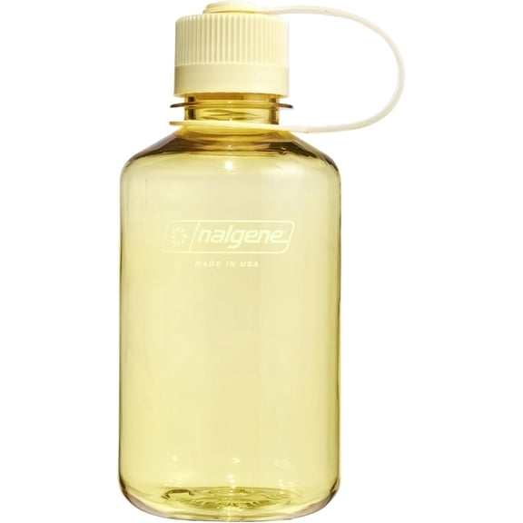 JJEAN-Sustain Tritan BPA-Free Water Bottle Made with Material Derived from 50% Plastic Waste (using ISCC certified mass balance), 16 OZ, Narrow Mouth, Butter