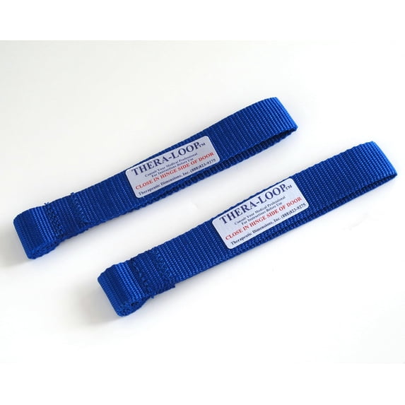 JJEAN-TheraLoop Door Anchors │ Non-Slip │ Complements Exercise Bands or Tubes │ Great for Exercising or Strengthening Activities│2 Pack, Blue