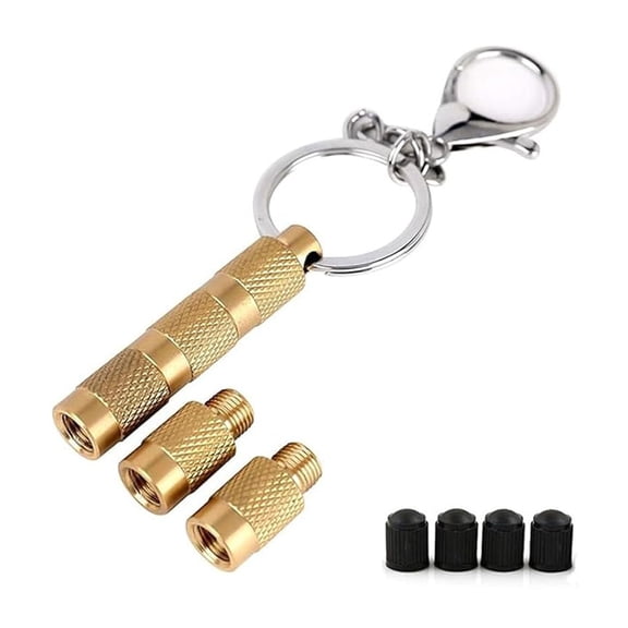 JJEAN-Tire Deflator,4 in 1 Solid Brass Easy Storage and Using Tire Air Down Tool,Tire Pressure Deflators for Offroad Vehicle