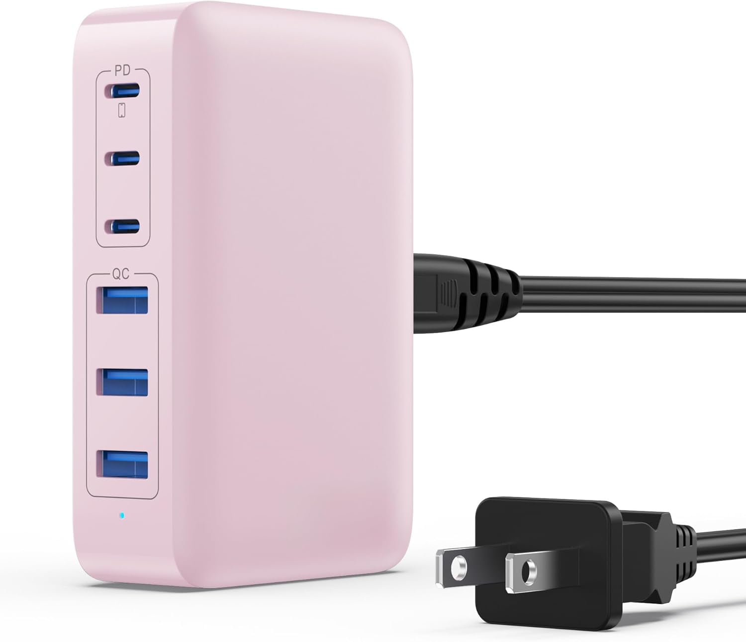 JJEAN-USB C Charger Block 108W Super Fast,Upgraded GaN III 6 Port USB C Charging Station,3xQC+3xPD Type C Fast Phone Charging Hub Adapter Compatible with iPhone 15 Pro 14 13 12 11 X,Android Samsung (