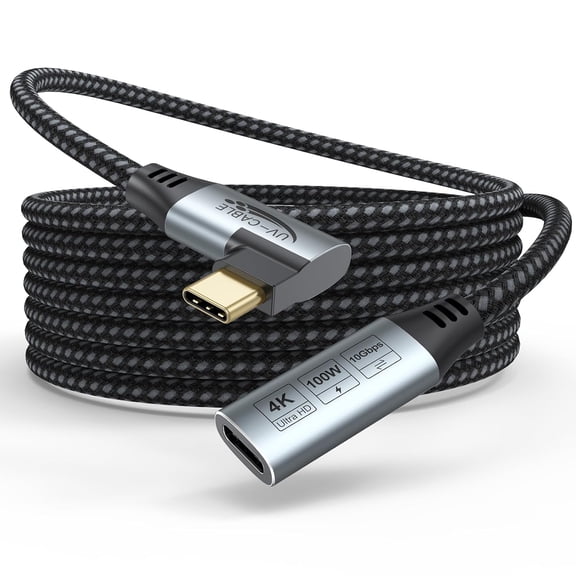 JJEAN-USB C Extension Cable 10 FT (100W, 10Gbps, 4K), USB 3.2 Gen 2 Extender Long Cable, USBC Male to Female Fast Charing/Fast Data Transfer/UHD Video Cable for iPhone/Galaxy/PC/Monitor/SSD