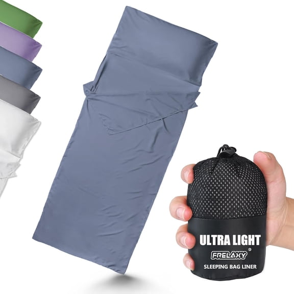 JJEAN-Ultralight Sleeping Bag Liner - Lighter & Compact, 3 Sizes Travel Sheets & Adult Sleep Sack, Comfy Breathable & Cooling & Silky Soft, Quick-Drying, for Backpacking, Hotel, Camping, Hostels