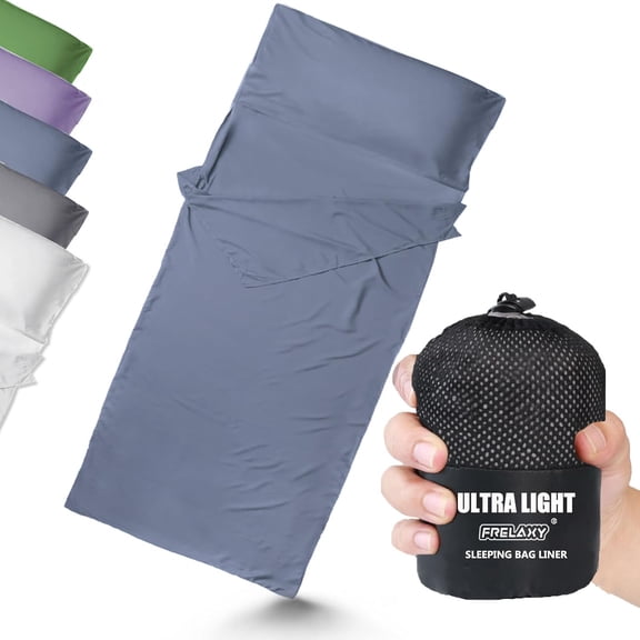 JJEAN-Ultralight Sleeping Bag Liner - Lighter & Compact, 3 Sizes Travel Sheets & Adult Sleep Sack, Comfy Breathable & Cooling & Silky Soft, Quick-Drying, for Backpacking, Hotel, Camping, Hostels