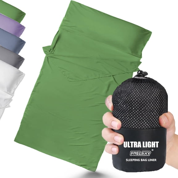 JJEAN-Ultralight Sleeping Bag Liner - Lighter & Compact, 3 Sizes Travel Sheets & Adult Sleep Sack, Comfy Breathable & Cooling & Silky Soft, Quick-Drying, for Backpacking, Hotel, Camping, Hostels