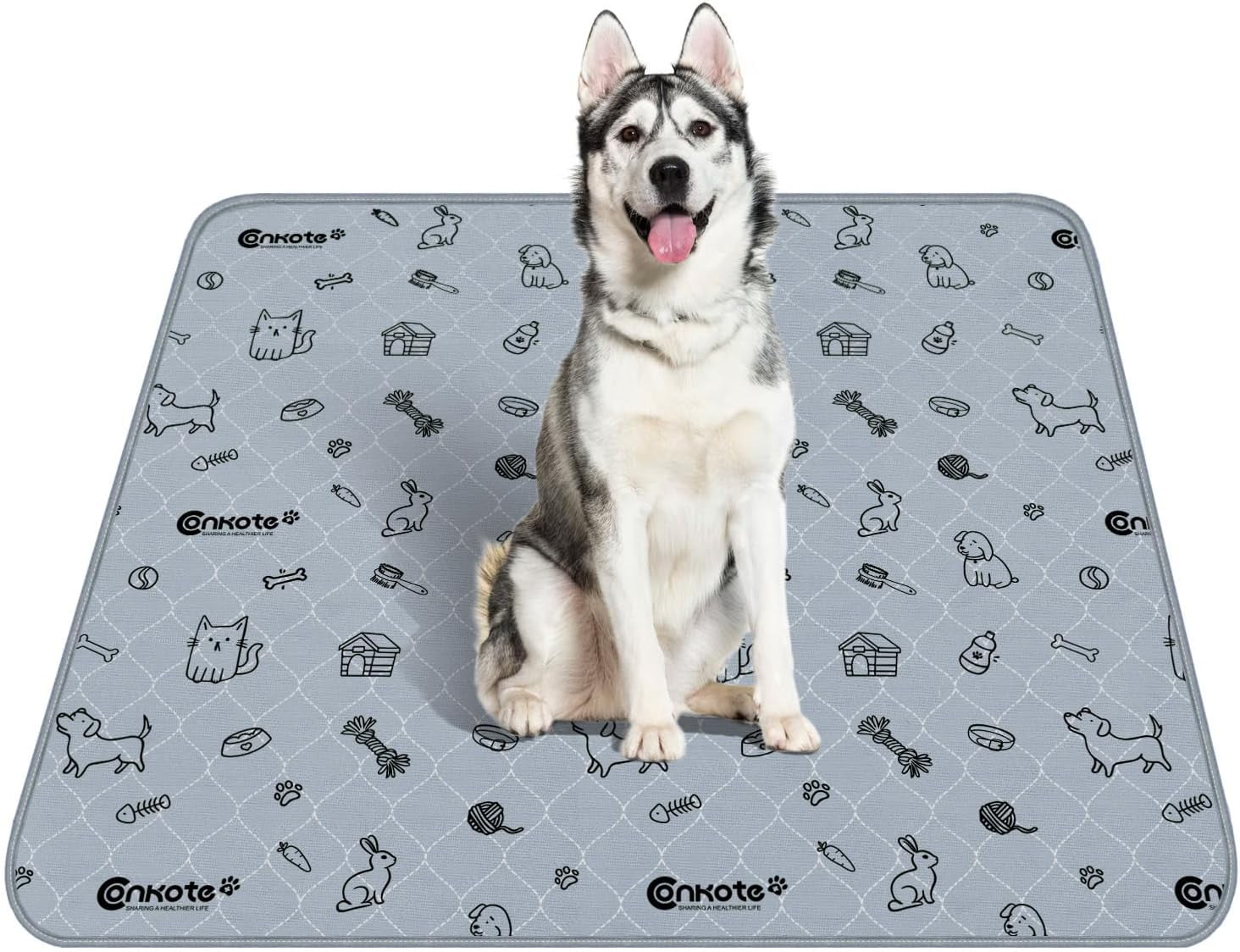JJEAN-Washable Pee Pads for Dogs 2 Pack, 34" x 36" Reusable Puppy Training Pads Heavy Absorbency Dog Playpen Mats Waterproof with Non-Slip Bottom for Playpen, Crate, Potty, Whelping