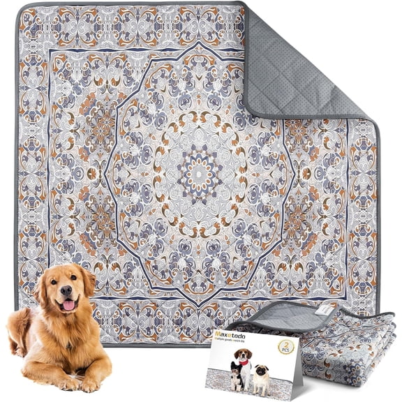 JJEAN-Washable Pee Pads for Dogs, 2 Pack, Reusable Dog Pee Pads,Washable Puppy Training Pads with Leakproof Design, Odor Lock Technology & Soft Surface, Perfect for Indoor, Outdoor & Travel Needs