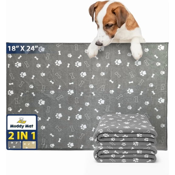 JJEAN- Washable Pee Pads for Dogs, Super Absorbent Reusable Puppy Pads100% Waterproof Pee & Potty Training Pads for Pets, Non-Slip Dog Pads for Crates, Playpens and Floors - 2 Pack, Beige 18"x
