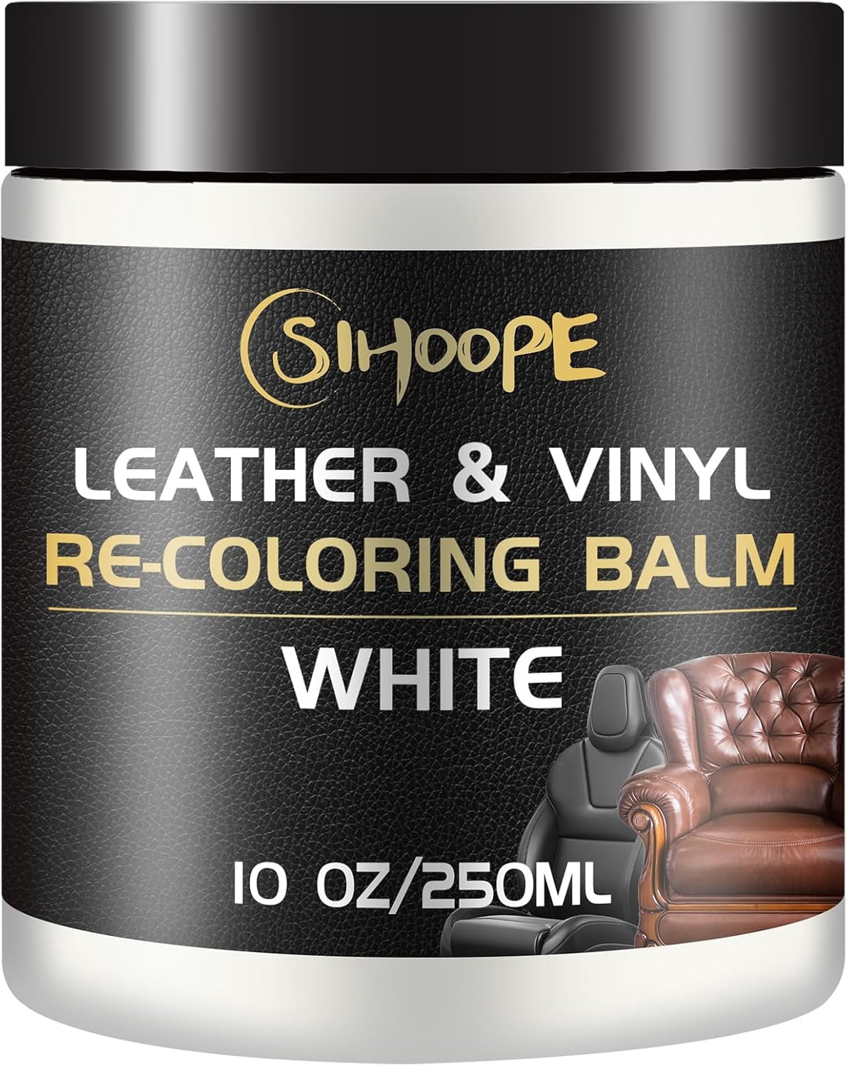 JJEAN-White Leather Recoloring Balm, Leather Repair Kit for Furniture,Leather Dye Couch Paint and Repair,Leather Scratch Remover,Leather Color Restorer for Couches Car Seats Purses Shoes