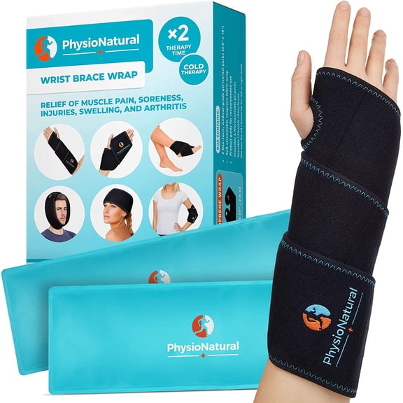 JJEAN-Wrist Ice Pack Wrap - Cold Therapy for Instant Pain Relief and Treatment of Carpal Tunnel, Tendonitis, Injuries, Swelling, Rheumatoid Arthritis, Sprains - Hand Support Brace with Reusable Gel P