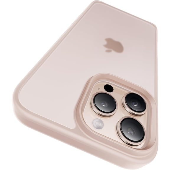 JJEAN-for iPhone 16 Pro Case, [Never Yellow Technology] [Mil-Grade Drop Protection] Translucent Slim Cover Women Men for iPhone 16 Pro Case Phone Case 6.1 inch, Rose Gold