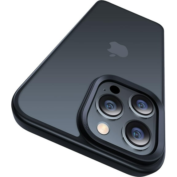 JJEAN-for iPhone 16 Pro Max Case, [Never Yellow Technology] [Mil-Grade Drop Protection] Translucent Slim Cover Women Men for iPhone 16 Pro Max Phone Case 6.7 inch, Frosted Black