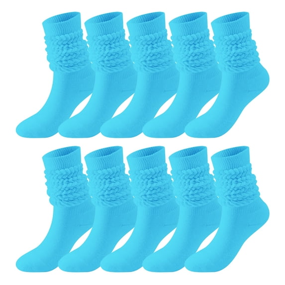 JJHGVB 5 pairs Mid length socks Athletic Socks Thin Socks Sports Socks Wide, Loose Fit High Socks Women Sports Socks for Women ankle socks Athletic Socks Soccer Running Socks Sky Blue One Size