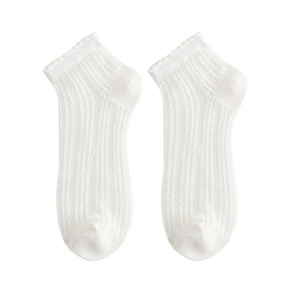 JJHGVB Ankle Socks Cotton Socks Women's Solid Color Light Mesh Breathable And Comfortable Spring And Summer Thin Short Socks Socks for Women White A