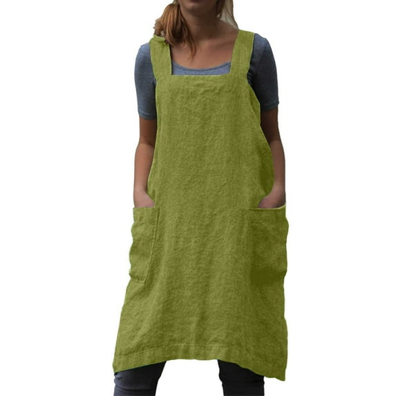 JJHGVB Aprons for Women with Pockets Kitchen Apron Work Apron Vintage Aprons for Women Apron Dress for Women Apron for Men Womens Apron Mint Green S