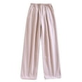 thumbnail image 1 of JJHGVB Baggy Pajama Pants Wide Leg Pajama Pants for Women Flannel Pajama Pants Women's Sleep Pants Cotton Pants for Women Loose Fit Womens Pants Ladies Pants Casual Pink L, 1 of 2
