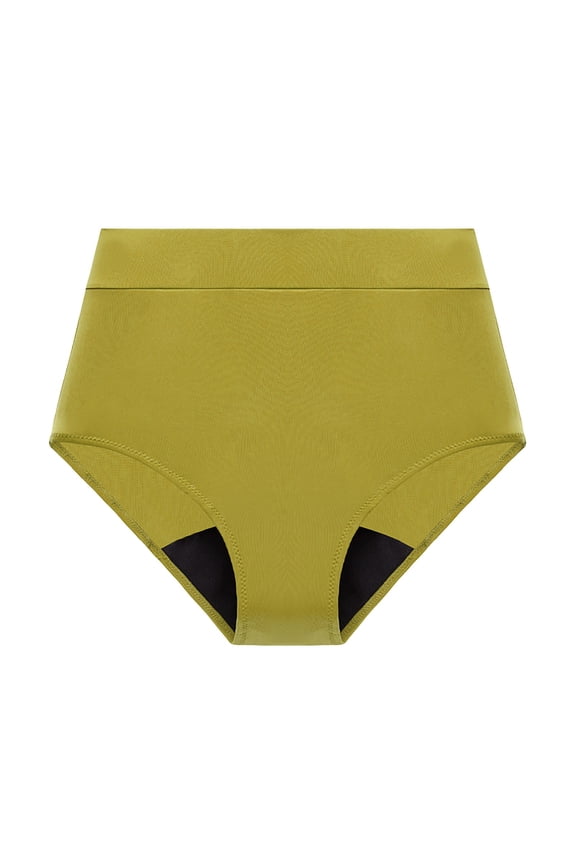 Bikini Bottoms Period Swim Bottoms Women's Menstrual Underwear Basic Full Coverage Mid Waist Bathing Suit Bottom Swim Bottoms Swimsuit Bottoms Green XS