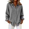 thumbnail image 1 of JJHGVB Button Down Shirts for Women Ultra Soft Stretch Casual Blouses Turtleneck Tops for Women Spring Trendy Thermal Shirts for Women Lightweight Sweatshirts for Women Trendy Wear Dark Gray L, 1 of 4