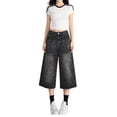 thumbnail image 1 of JJHGVB Capri Jeans Knee Length Capri Pants pedal pushers for women Cropped Stretchy Denim Cropped Pant Trendy Denim Capri Pants Capris Denim Pants capri lounge pants Relaxed Fit Black L, 1 of 5