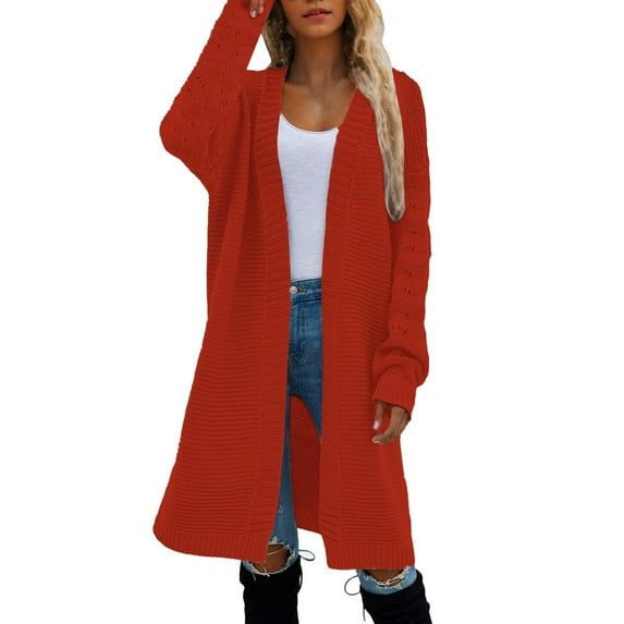 JJHGVB Cardigan Sweaters for Women Long Cardigan Fall Cardigans for Women Womens Sweaters Womens Fall Sweaters Womens Cardigans Women's Pullover Sweaters Red 1 2XL