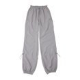 thumbnail image 1 of JJHGVB Cargo Pants Women High Waisted Pants Spring And Summer Solid Printed Casual Wide Leg Cotton And Linen Explosion Loose Pants Female Wide Leg Pants Woman Baggy Pants Gray L, 1 of 9