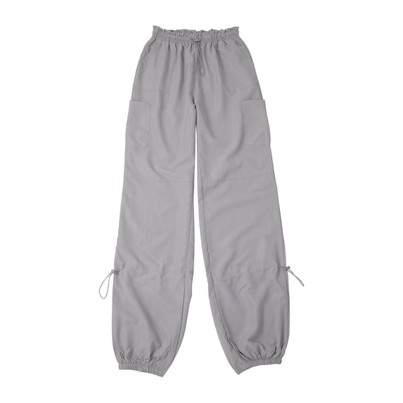 JJHGVB Cargo Pants Women High Waisted Pants Spring And Summer Solid Printed Casual Wide Leg Cotton And Linen Explosion Loose Pants Female Wide Leg Pants Woman Baggy Pants Gray L