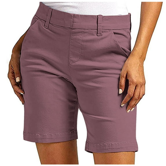 JJHGVB Cargo Shorts Golf Shorts Womens Shorts Casual Trendy Casual Summer High Waisted Shorts Straight Leg Hiking Vacation Outfits Womens Hiking Shorts Summer Shorts Watermelon Red L