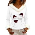 thumbnail image 1 of JJHGVB Christmas Shirts for Women Christmas Party Outfits for Women Long Sleeve Shirts for Women Fall Womens Shirts Womens Shirt Long Sleeve Shirt Women Sweatshirt White XL, 1 of 5