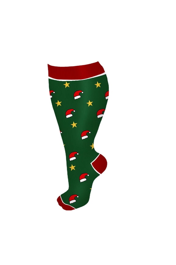 Christmas Stockings Knee High Socks Plus Size Compression Socks Wide Calf For Women & Men Large Size Knee High Support Stockings For … Winter Socks Green 4XL