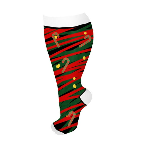 JJHGVB Christmas Stockings Knee High Socks Plus Size Compression Socks Wide Calf For Women & Men Large Size Knee High Support Stockings For … Winter Socks Red 2XL