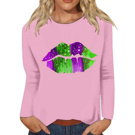 JJHGVB Comfort Sweatshirt Winter Sweatshirts for Women Sequin Tops for Women Sweatshirt for Women Fall Sweatshirt Cute Sweatshirts for Women Plus Size Sweatshirt Pink M