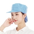 thumbnail image 1 of JJHGVB Cooking Cap Chef Hats for Women Men Chef Caps Work Hats Kitchen Cooking Bakers Hat for Food Service with Brim Sky Blue A, 1 of 4
