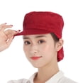 thumbnail image 1 of JJHGVB Cooking Cap Unisex Chef Hat Breathable Cap Kitchen Workwear Baking Caps Chef Accessories for Women Men Red A, 1 of 4
