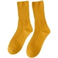 thumbnail image 1 of JJHGVB Crew Socks Cotton Socks Solid Color Stacked Socks Wind Loose Tube Cotton Socks Fashion Lady Socks Fall Socks Yellow A, 1 of 5